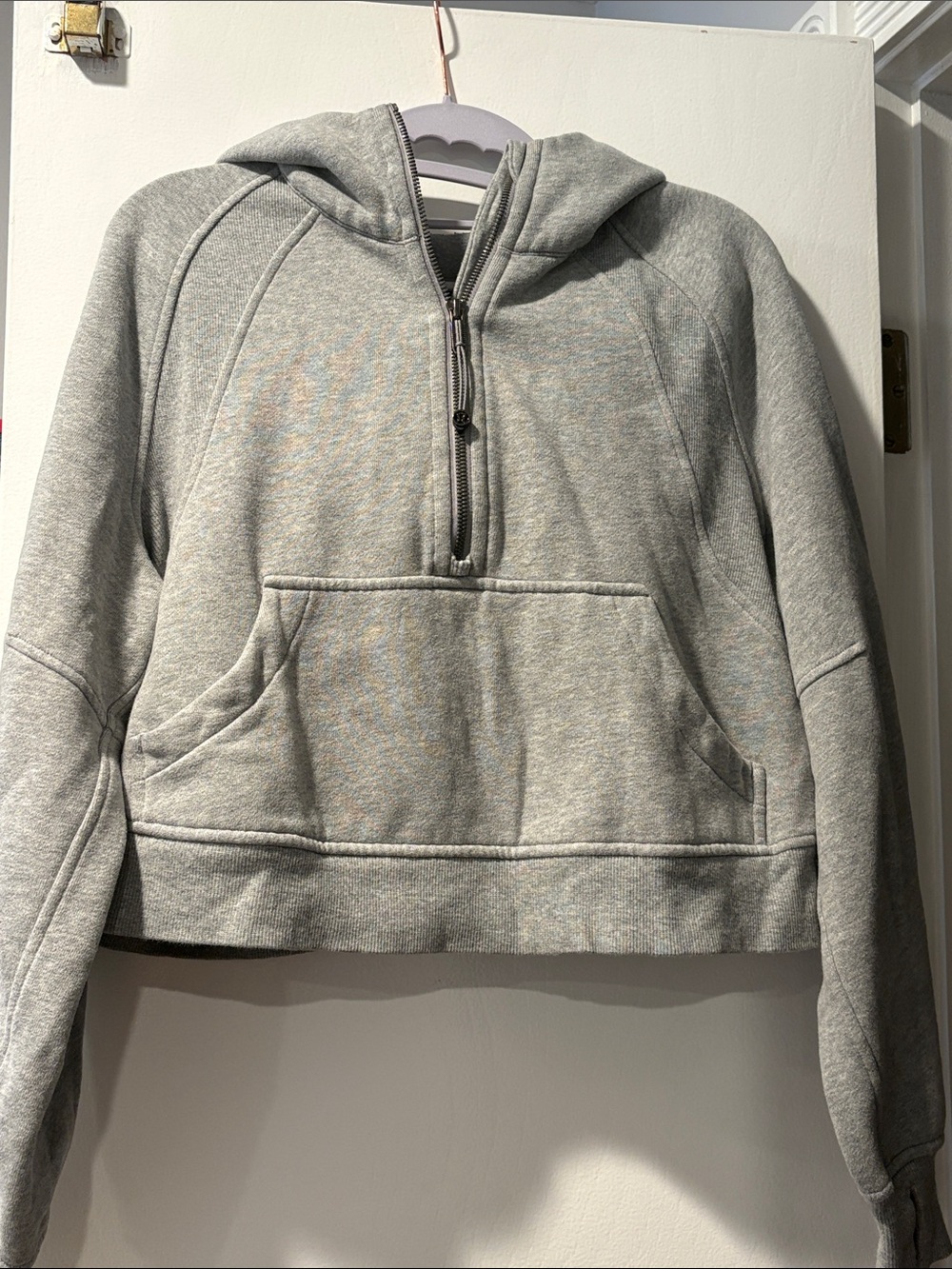 Lululemon XS/S Scuba Hoodie Cropped Half Zip Athleisure Athletic Workout Pilates